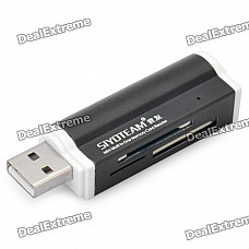 USB 2.0 SD / MS / TF / M2 Card Reader - Black