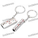 Lighter + Cigarette Shaped Couple's Keychain - Silver (Pair)