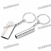 Lighter + Cigarette Shaped Couple's Keychain - Silver (Pair)