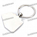 Rotatable Poker Card Shaped Keychain - Silver