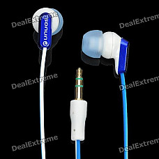 SN-334MP Fashion Stereo Earphone without Microphone - White + Blue