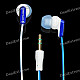 SN-334MP Fashion Stereo Earphone without Microphone - White + Blue