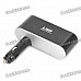 Triple Car Cigarette Sockets Power Adapter with USB Power Port - Black (DC 12~24V)