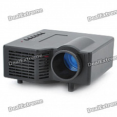 GP-1 18W LCD LED Multimedia Projector w/ 3.5mm Jack / AV-In / USB / TF - Black