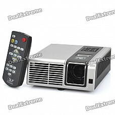 Mini 60W 350LM RGB LED Multi-Media Projector w/ HDMI / SD / VGA / AV-In (2000 : 1 / 854 x 600 / 4GB)