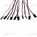 300mm 3-Pin Servo Leads Connection Extension Cables (10-Pack)
