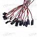 500mm 3-Pin Servo Leads Connection Extension Cables (10-Pack)