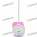 Mini USB Rechargeable Music Speaker w USB/TF Card/FM - Pink