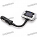 Steering Wheel Mount Bluetooth Car Kit + 1.5" LCD MP3 Player Transmitter Set - Silver