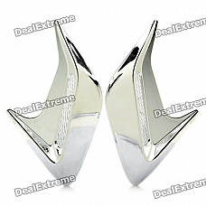 Universal Car Air Intake Decorative Stickers - Silver (Pair)