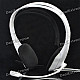 Stylish On-Ear Headset Headphone with Microphone - White (Dual 3.5mm Jacks / 180cm-Cable)