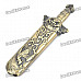 Dragon & Phoenix Image Sword Style Windproof Butane Jet Torch Lighter - Random Color