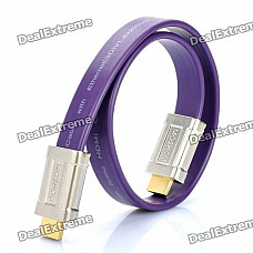 MOSHOU 24K Gold Plated HDMI 1.4 Male to Male Flat Connection Cable (50cm)