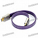 MOSHOU 24K Gold Plated HDMI 1.4 Male to Male Flat Connection Cable (50cm)