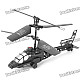 Mini Rechargeable 2-CH R/C Helicopter with IR Remote - Black