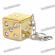 Mini Portable Dice Shaped Pocket Ashtray Keychain - Random Color