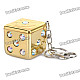 Mini Portable Dice Shaped Pocket Ashtray Keychain - Random Color