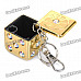 Mini Portable Dice Shaped Pocket Ashtray Keychain - Random Color