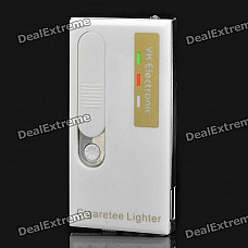 Multi-function USB Rechargeable Electronic Cigarette Lighter with White LED Light - White