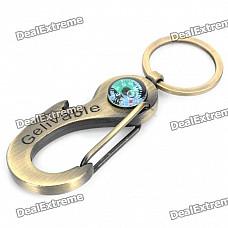 Portable Multifunction Carabiner Clip Keychain with Compass