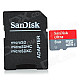 SANDISK High Speed Micro SD / TF Card w/ SD Adapter - 8GB (Class-6)