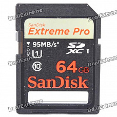 Genuine SanDisk Extreme Pro SDXC 633X Memory Card (64GB / Class 10)