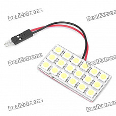 T10 / BA9S 4W 6000-6500K White 18-SMD 5050 LED Car Dome / Reading Light (DC 12V)