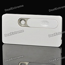 USB Rechargeable Electronic Cigarette Lighter w/ White LED Light - White