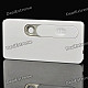 USB Rechargeable Electronic Cigarette Lighter w/ White LED Light - White