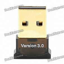 Mini Bluetooth V3.0 USB Dongle Adapter - Black