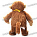 Cute Feed the Monkey Style Plush Doll Toy - Coffee (3 x AA)