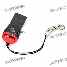 World's Smallest SDHC MicroSD/TransFlash TF USB 2.0 Card Reader (8GB Max)