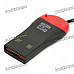 World's Smallest SDHC MicroSD/TransFlash TF USB 2.0 Card Reader (8GB Max)