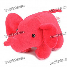 Cute Small Elephant Plush Doll Toy - Red