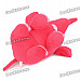 Cute Small Elephant Plush Doll Toy - Red