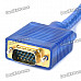 Gold-plated VGA Male to Male Connection Cable - Transparent Blue