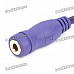 24K Gold-plated 3.5mm Male to Female Extension Cable - Purple (2.8m)