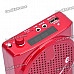 Daile Multi-Function Megaphone Voice Amplifier Music Speaker w/ FM/TF/Microphone - Red (1.5" LED)