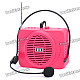 Daile Multi-Function Megaphone Voice Amplifier MP3 Music Speaker w/ FM / SD / Microphone - Deep Pink