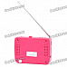 Daile Multi-Function Megaphone Voice Amplifier MP3 Music Speaker w/ FM / SD / Microphone - Deep Pink