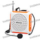 Daile 1.5" LED Multi-Function Megaphone Voice Amplifier Music Speaker w/ FM/TF/Microphone - Orange
