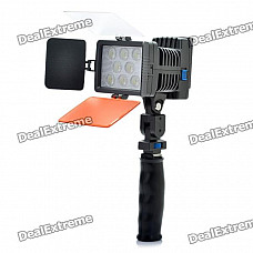 22W 6000K 1540LM 8-LED White Light Video Lamp with Filters for Camera/Camcorder