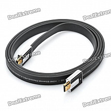 AIBORG G2800 Gold-plated HDMI V1.4 HD 3D Male to Male Flat Connection Cable - Black (200cm)