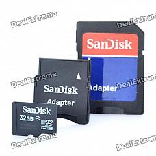 Genuine Sandisk Micro SD/TF Card with SD Card Adapter (32GB)