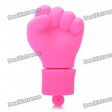 Mini Fist Style USB Flash Disk - Deep Pink (4GB)