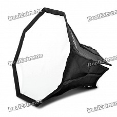 Octangle Folding Speedlight Flash Soft Box - Black + Silver (M-Size)