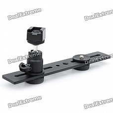 Universal Flash Bracket with Tripod Head for Camera - Black