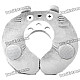 Totoro U-Style Neck Pillow Cushion Stereo Music Speaker - Grey + White (3.5mm +2.5mm Jack)