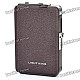 Automatic Ejection Cigarette Case w/ Windproof Butane Jet Torch Lighter - Coffee (Holds 10)