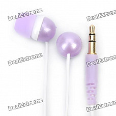 Genuine Kanen E20 Noise Isolation In-Ear Earphone - Purple + White (3.5mm Jack / 120cm Cable)